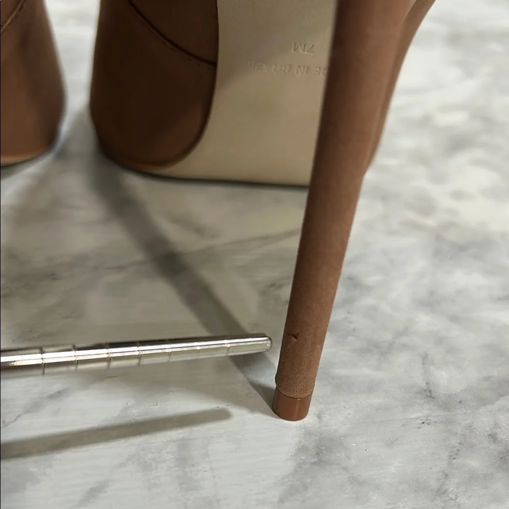 STEVE MADDEN WOMENS VALA02S1 NUDE POINTED TOE PUMPS 4”HEEL Sz 7 - Picture 12 of 12